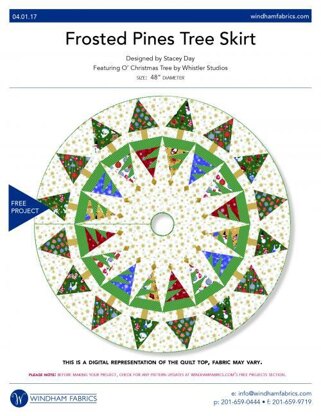 Windham Fabrics Frosted Pines Tree Skirt II - Downloadable PDF