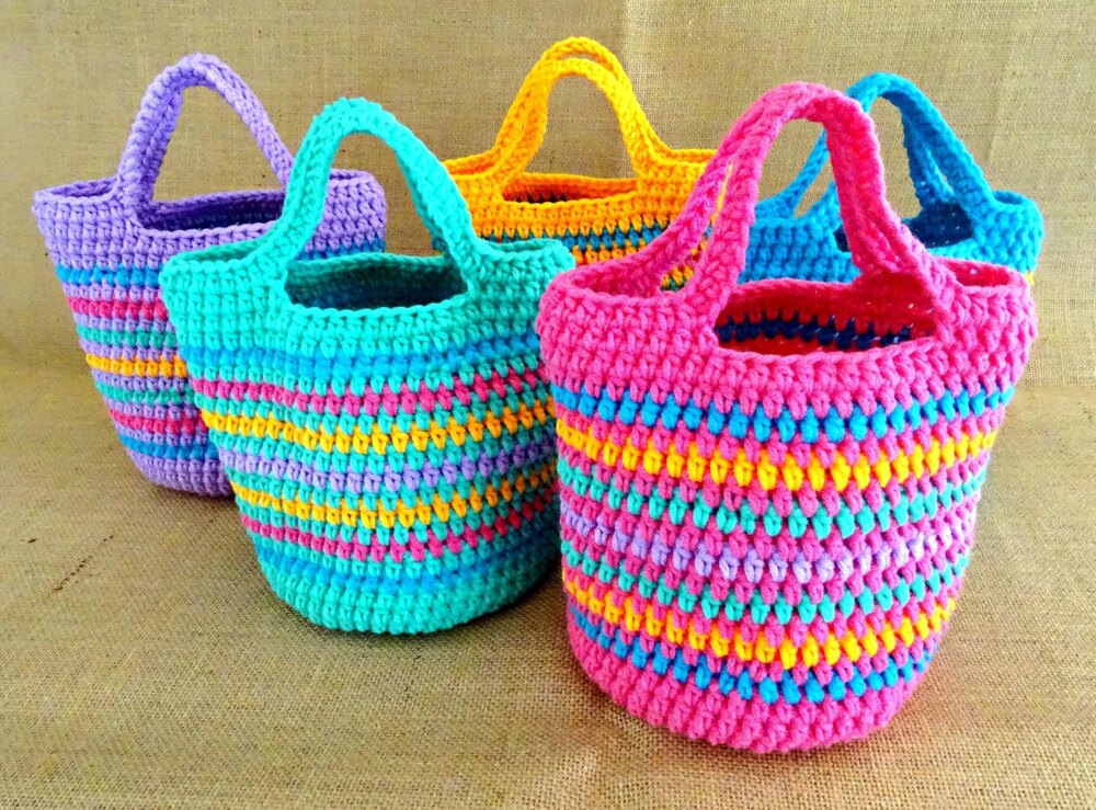 Girls Crochet Tote Bag Purse Crochet pattern by Rhinestone Mumma LoveCrafts