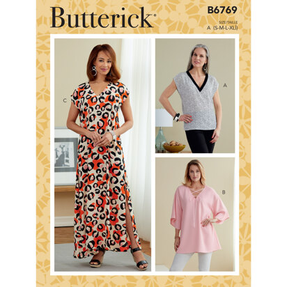 Butterick Damentops, Tunika und Kaftan B6769 - Schnittmuster