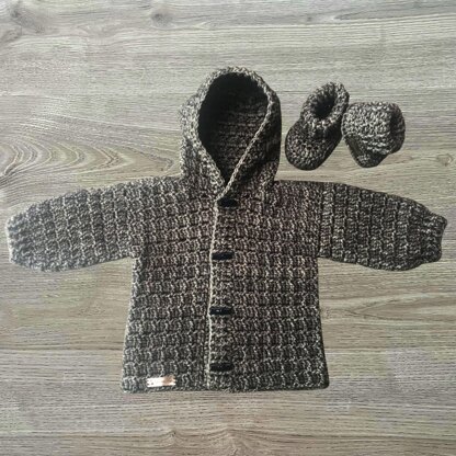 Mason Baby Hoodie and Booties Set