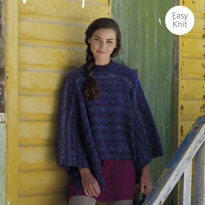 Poncho in Hayfield Illusion DK - 7855