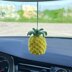 Pineapple crochet keychain pattern Amigurumi toy Bag charm Car mirror hanging decor