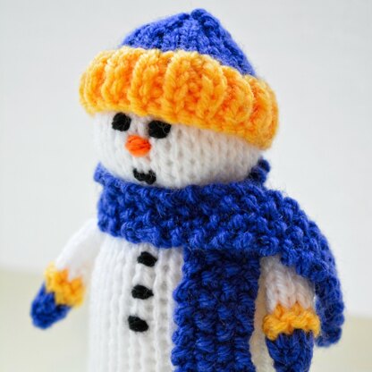 Percy the Snowman Doll Knitting Pattern - Toy Knitting Pattern