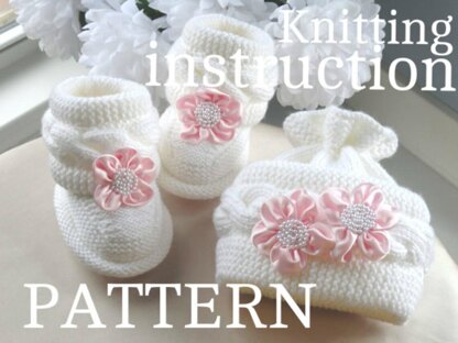 Baby Set Baby Shoes Baby Beanie Pattern English