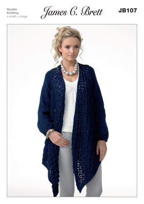 Long Cardigan in James C. Brett Twinkle DK - JB107