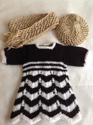 City Chic; Chevron dress for 18" dolls