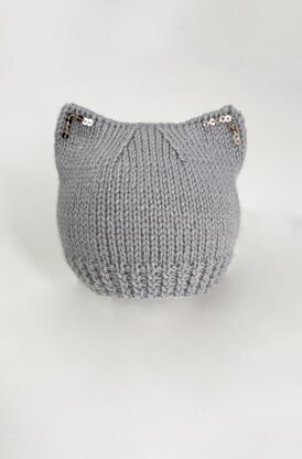 Silver Kitten Hat