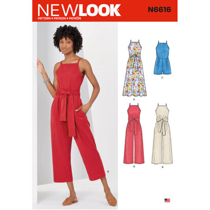 New Look N6616 Misses' Dress And Jumpsuit 6616 - Paper Pattern, Size 8-10-12-14-16-18-20
