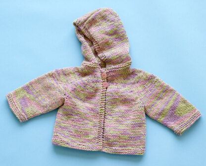 Bellflower Baby Hoodie Jacket in Lion Brand Nature's Choice Organic Cotton - 90339C