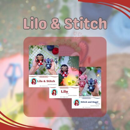 🌺 Lilo & Stitch Amigurumi Pattern – Digital PDF 🧶💙