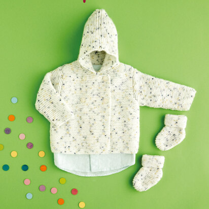 Cardigan in Hayfield Baby Bonus Spots - 5446 - Downloadable PDF