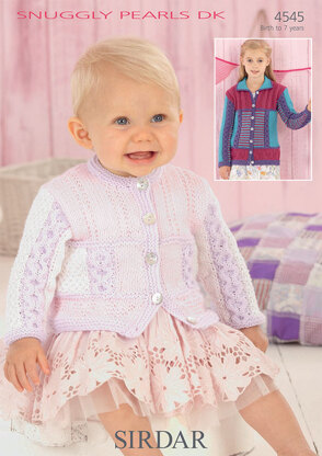 Round Neck and Flat Collar Jackets in Sirdar Snuggly Pearls DK - 4545 - Downloadable PDF