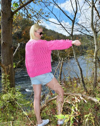 Women's pink knitted sweater #2