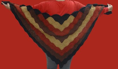 Cascading Kites Triangular Shawl