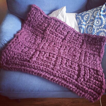 Brioche Knit Style Rug or Throw Blanket