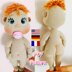 Lulu Doll crochet pattern, Basic Doll body pattern, Amigurumi baby doll pattern, Crochet body doll base 32 cm (12,6 inch) (English, Deutsch, Français)