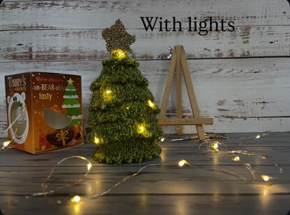 Light-up Christmas Tree Chocolate Orange Cover Knitting Pattern