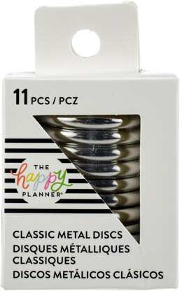 The Happy Planner Medium Metal Expander Discs 11/Pkg - Silver