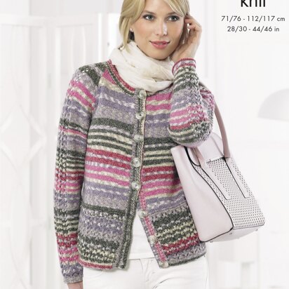 Cardigan & Sweater in King Cole DK - 4250 - Downloadable PDF