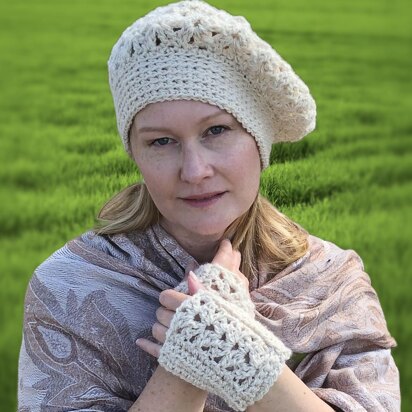 Clover Beret and Mitts Set