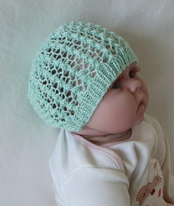 Rhapsody - 4ply lace Beanie for baby