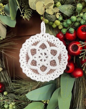 Lacy Border Layered Snowflake Ornament