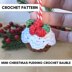 Mini Christmas Pudding Crochet Bauble Pattern