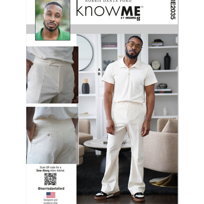 Know Me Men's Polo Shirt and Pants ME2035 - Sewing Pattern