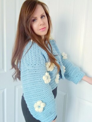 Crochet Bella Flower Cardigan Pattern