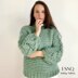 Fern chunky sweater  in Garter stitch with lace sleeves (cm)