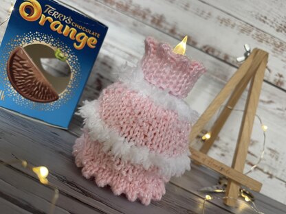 Light-up Birthday Cake Chocolate Orange Cover Knitting Pattern