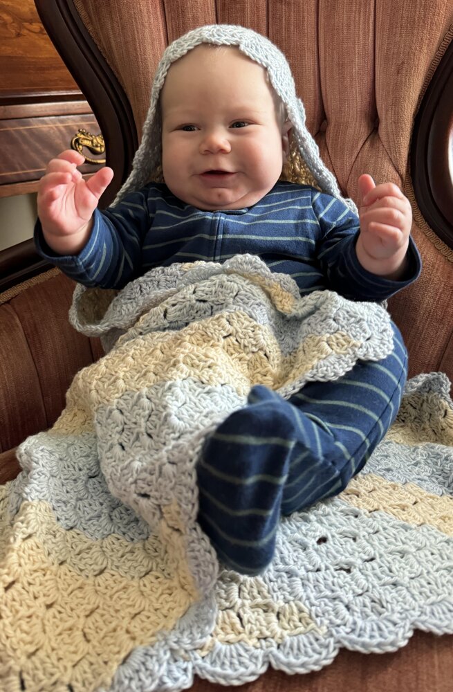 Hooded Corner to Corner Baby Towel Crochet pattern by Bonnie