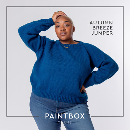 "Autumn Breeze Sweater" - Sweater Knitting Pattern in Paintbox Yarns Simply Chunky