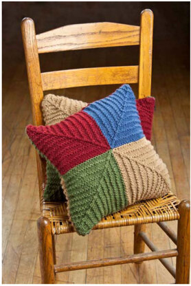 Country Patchwork Pillows in Universal Yarn Classic Worsted
