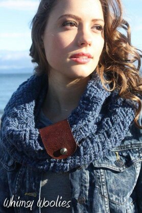 "Leather Cuffed Infinity Scarf & Boot Cuffs"
