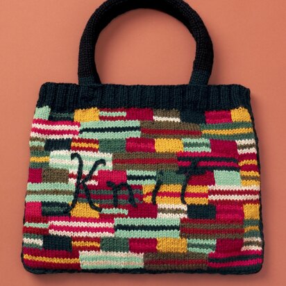 Crazy Stripes "Knit" Bag in Patons Classic Wool Worsted
