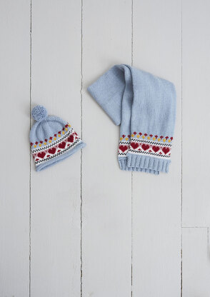 " Lilja Hat and Scarf " - Accessory Knitting Pattern For Girls in MillaMia Naturally Soft Merino by MillaMia