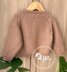 Round neck raglan sleeve cardi with cabled owls - P079