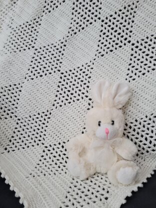 Diamond Checkers Filet Blanket