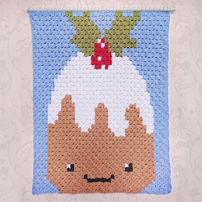 C2C - Christmas Pudding - Corner to Corner Blanket