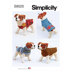 Simplicity Dog Coats S9520 - Paper Pattern, Size A (XS-S-M-L-XL)