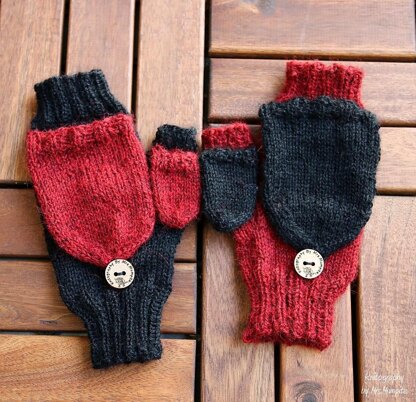 Mrs. Mumpitz convertible mitts with thumb flap