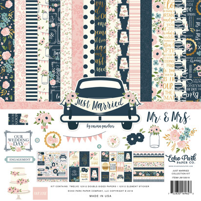Echo Park Paper Echo Park Collection Kit 12"X12" - Just Married
