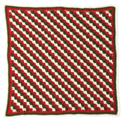 Diagonal Stripes Blanket Square For Stocking in Caron United - Downloadable PDF