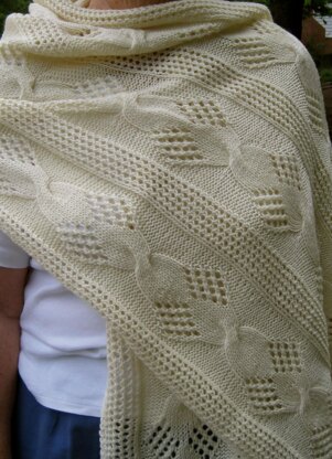 Mesh and Cable Lace Wrap