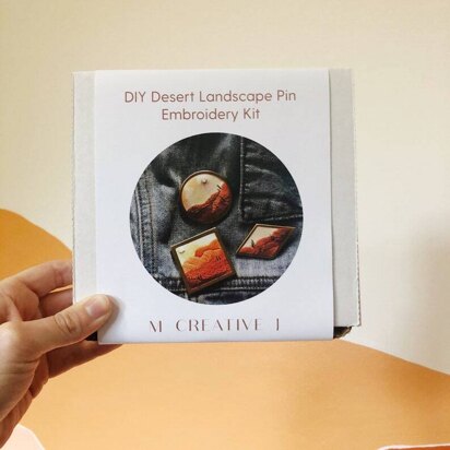 M Creative J Desert Landscape Pin DIY Embroidery Kit
