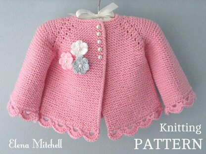 Knitting PATTERN Baby Jacket Baby Cardigan Anna