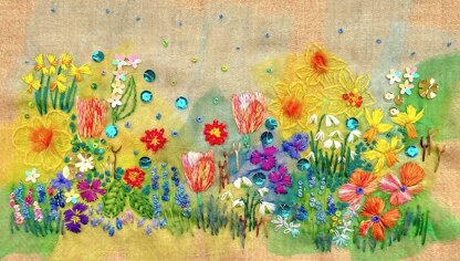 Rowandean Spring Sensations Needlecase Kit Embroidery Kit