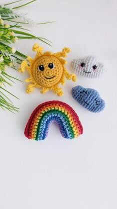 Rainbow crochet pattern, easy crochet rainbow