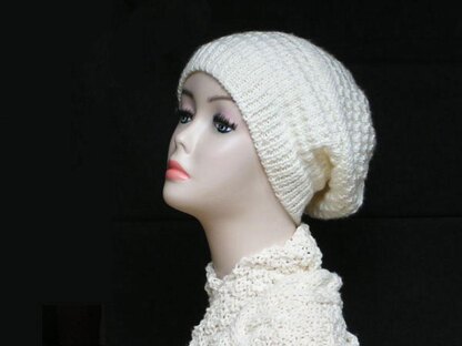 Adult Slouch Beanie Hat & Cosy Scarf